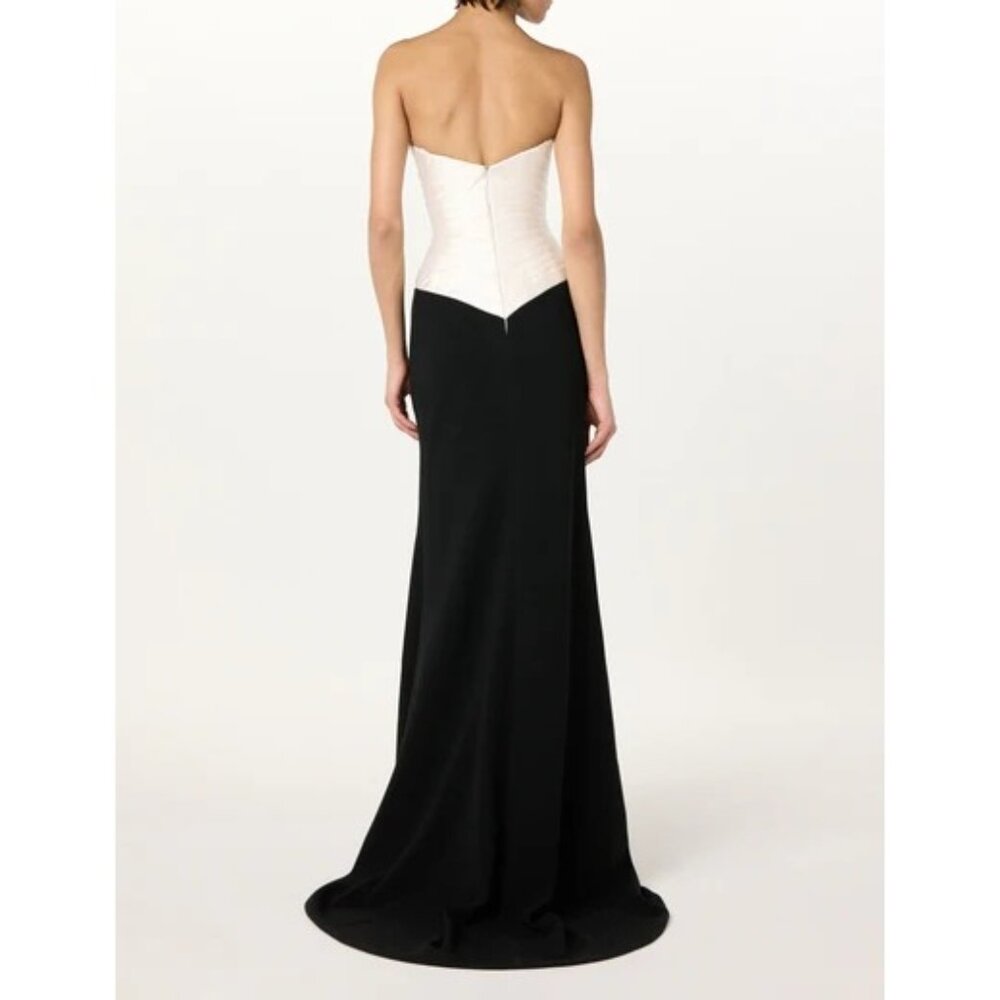 Sergio Hudson Black and White Strapless Gown NWT - Picture 2 of 10